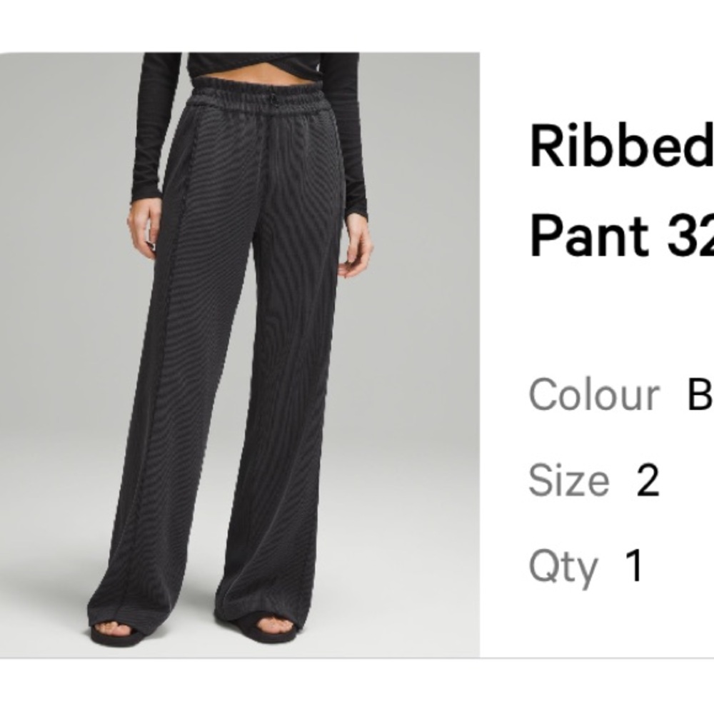 lululemon athletica Black Wide Leg Pants